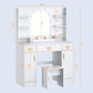 Vanity Desk with Chair, Cabinets & Drawers MV03