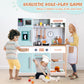 Children enjoying the Cozibb wooden play kitchen, perfect for playdates and group play