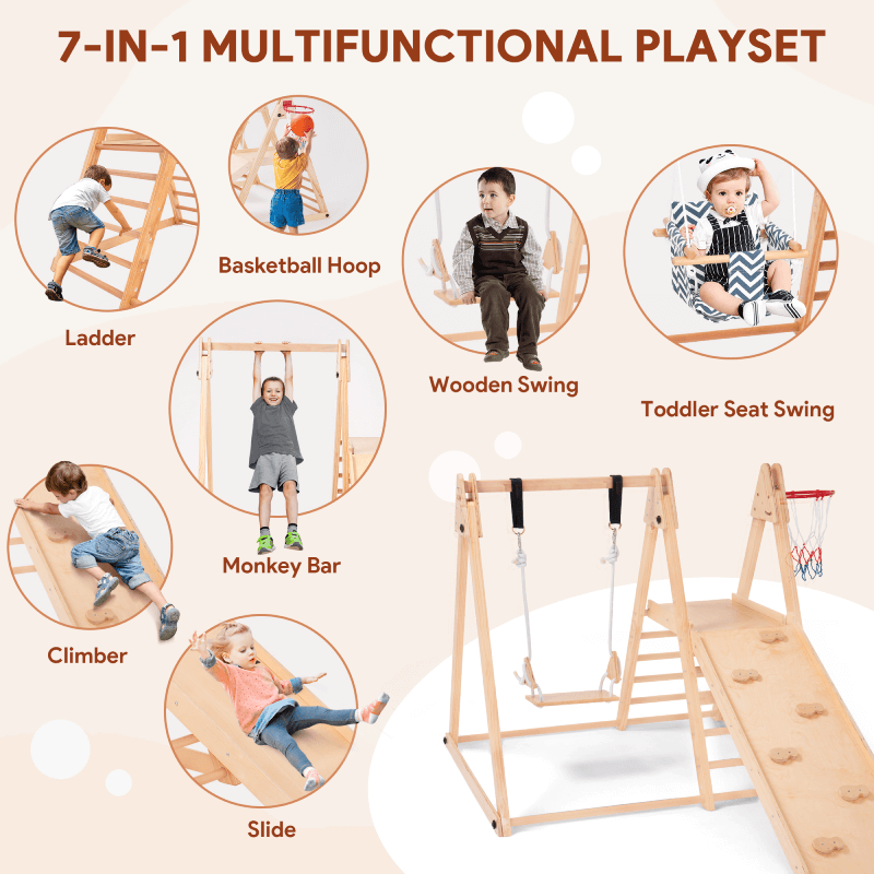 CoziBB Montessori Indoor Jungle Gym Playset IP02
