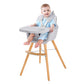 CoziBB 4-in-1 baby high chair in grey, designed for infants and toddlers with adjustable features
