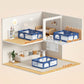 Cozibb extra-large baby playpen shown on wooden, tile, and carpeted floors, suitable for various home environments